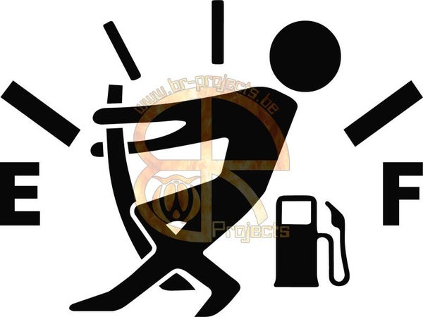 Car sticker Empty gas man