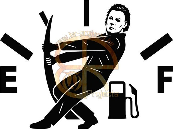 Car sticker Empty gas Michael Myers