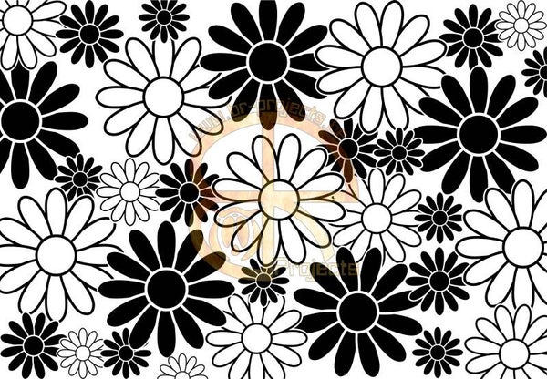 Car window sticker Flowers