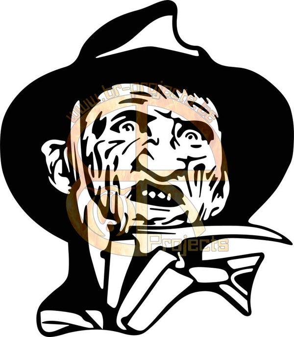 Freddy Krueger head sticker