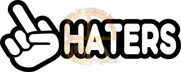 Car sticker F#ck haters