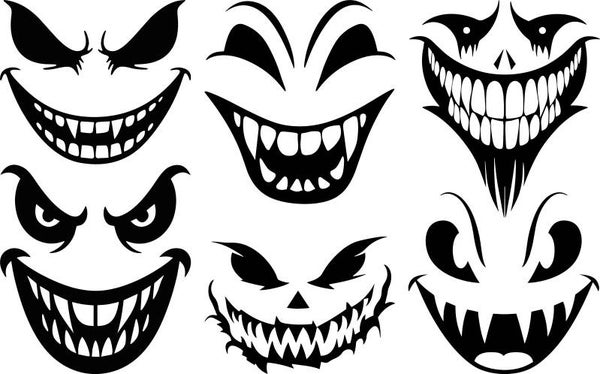 Funny Demon teeth Sticker