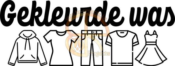 Huishoud sticker Gekleurde was