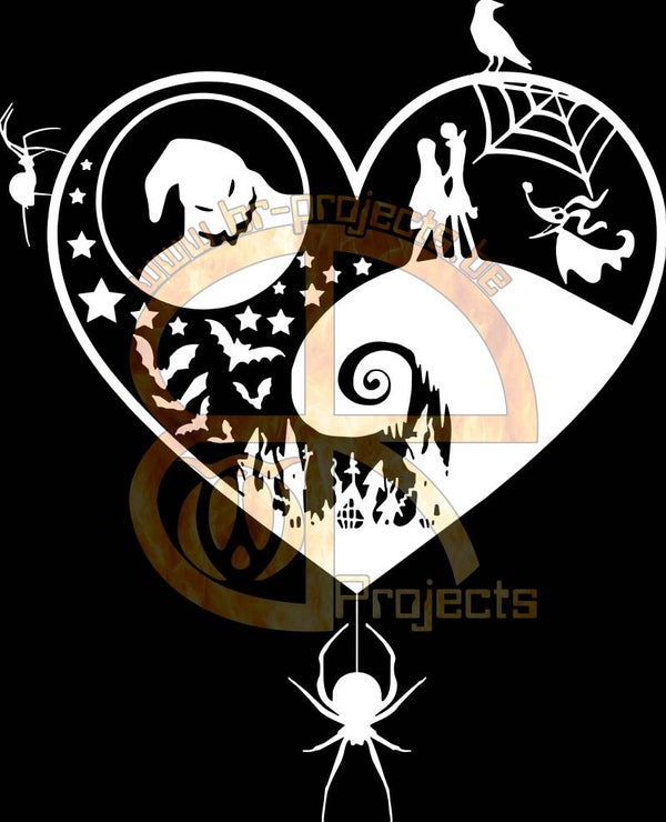 Halloween hart sticker