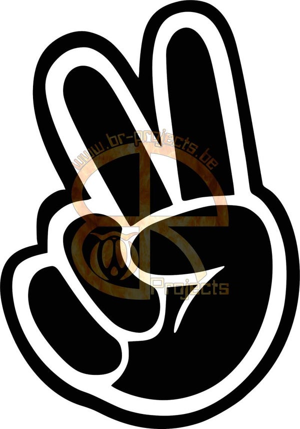 Car sticker Hand sign 2