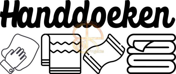 Huishoud sticker Handdoeken