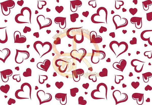 Car window sticker hart pattern