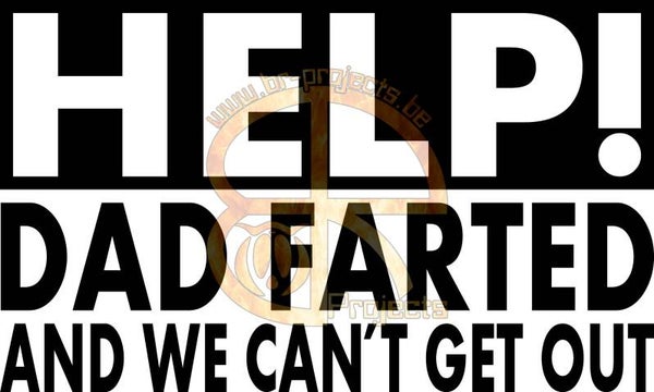 Car sticker Help dad farted 1