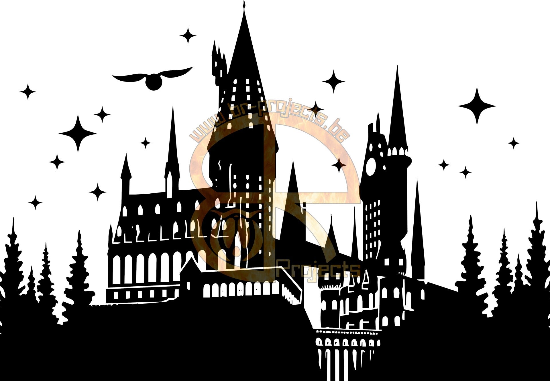 Car window sticker Hogwarts Castle