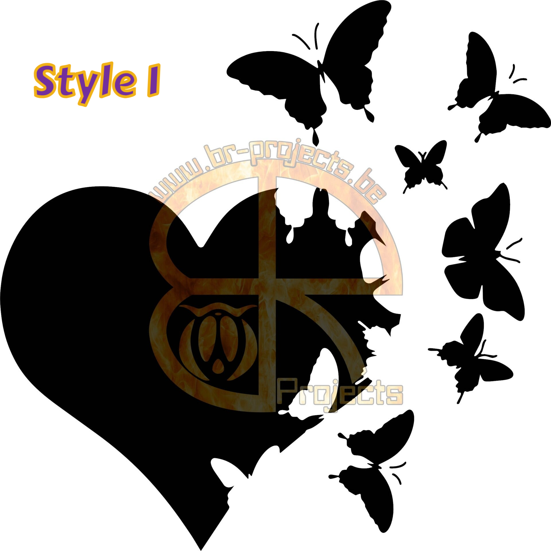 Hart with butterflies