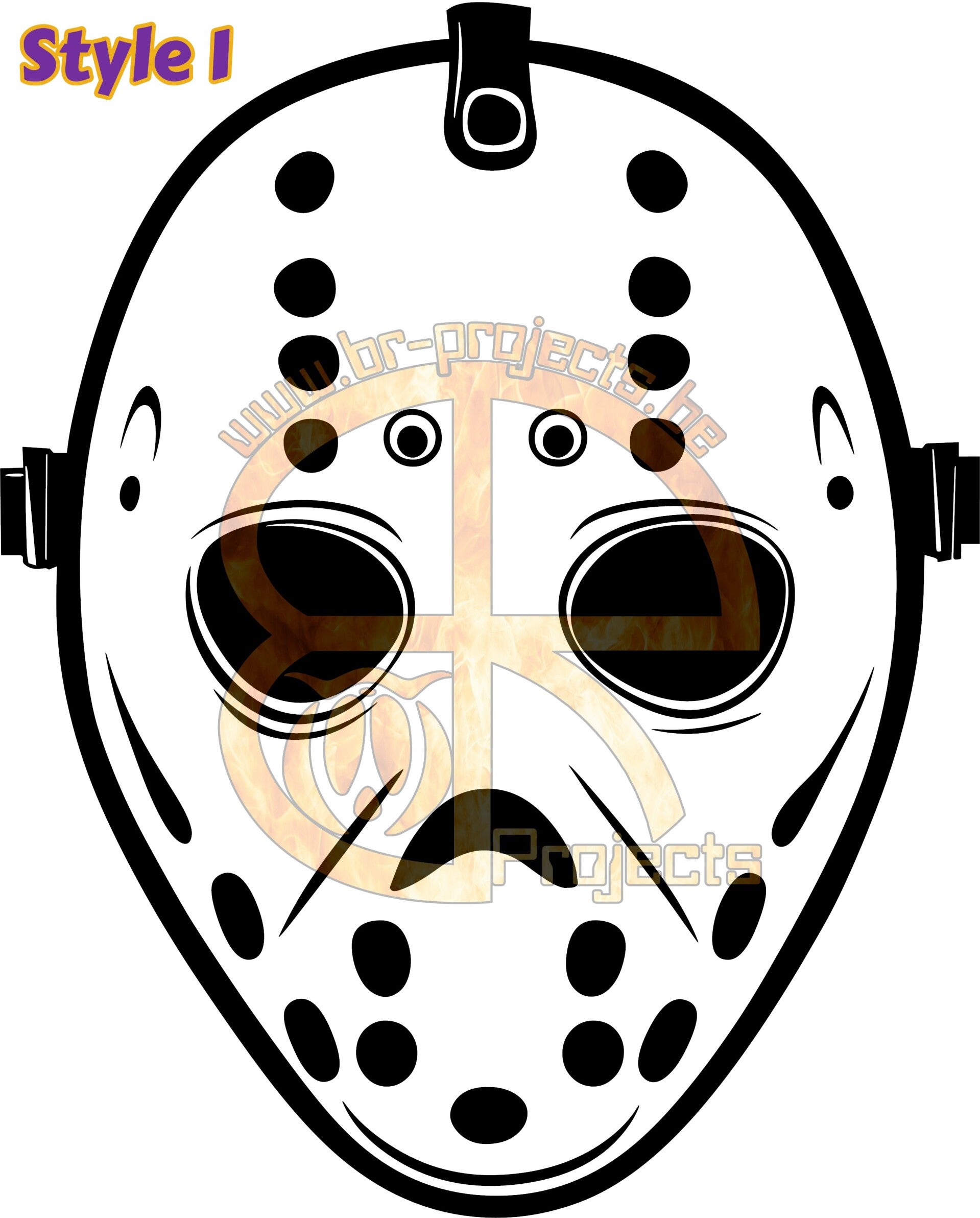 Jason Halloween head sticker