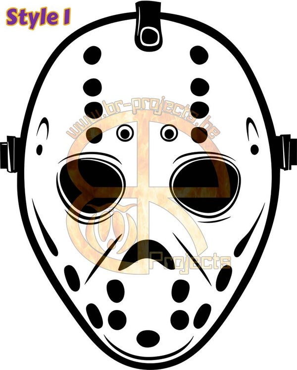 Jason Halloween head sticker