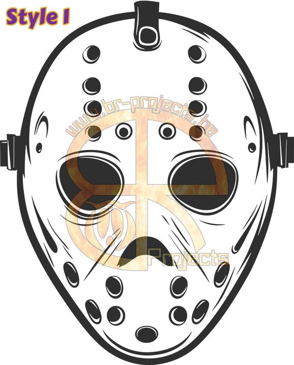 Jason Halloween head sticker