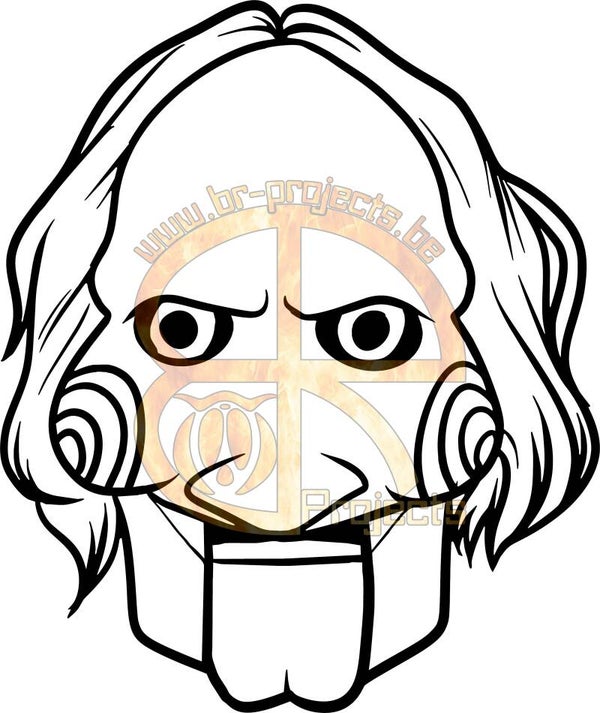Jigsaw Billy head sticker