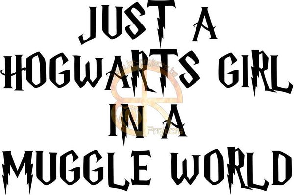 Car sticker Just a Hogwarts girl
