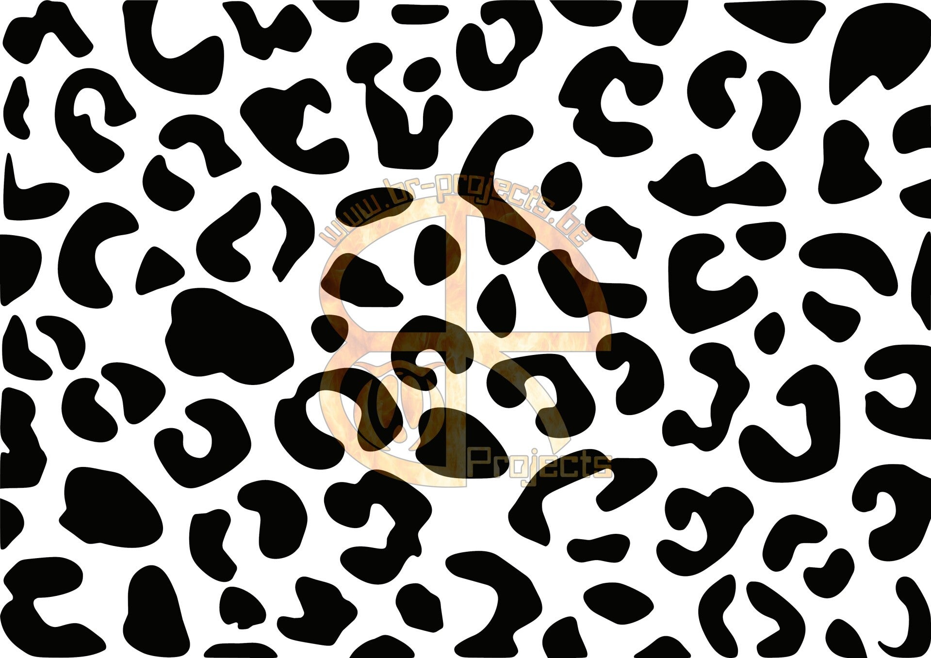 Car window sticker Luipaard patroon