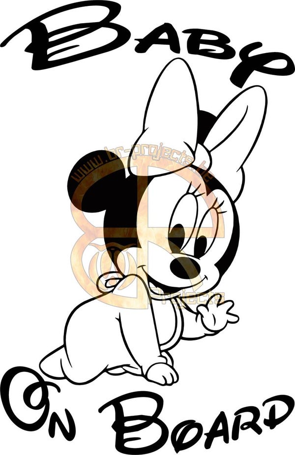 Car sticker Baby on board Minnie Mouse