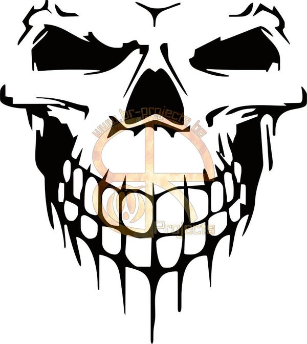 Car sticker Monkey skull