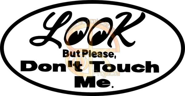 Car sticker Mooneyes Look Don't touch