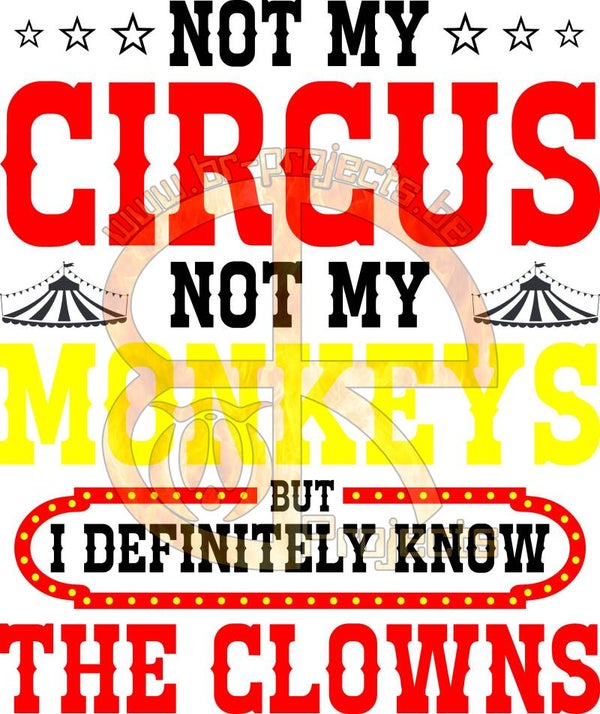Not my circus not my monkeys in colour