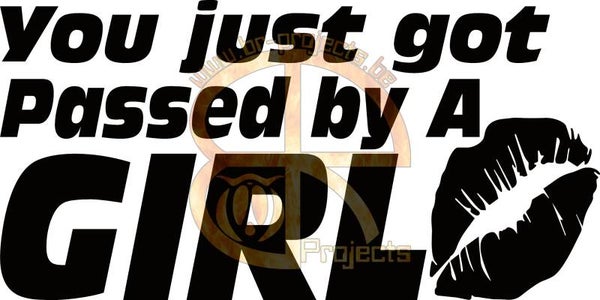 Car sticker Passed by a girl 1