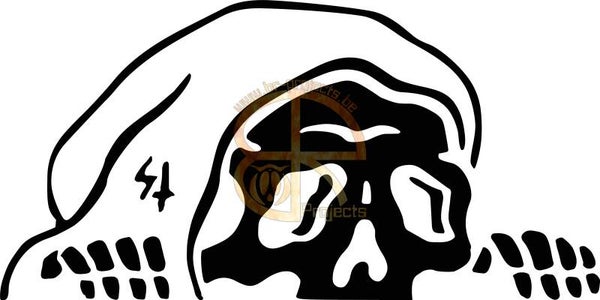 Car sticker Peeping Eyes Skull