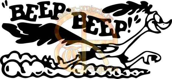 Car sticker Roadrunner beep beep