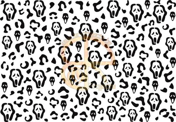 Car window sticker Screaming skulls