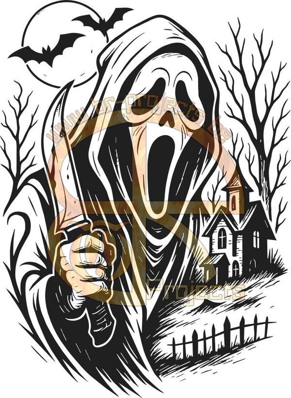 Scream scene sticker