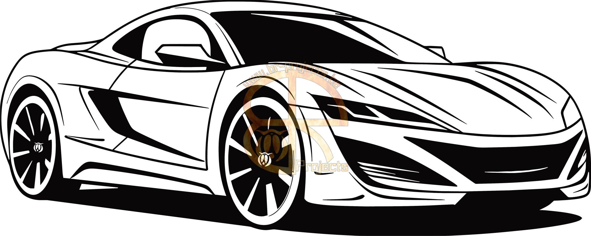 XL sticker Sportscar 1