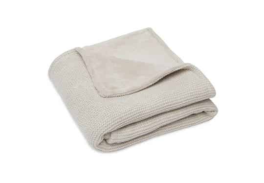 Dekentje Basic knit fleece: nougat