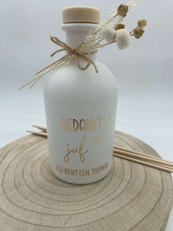 Luxe geurflesje met droogbloemen