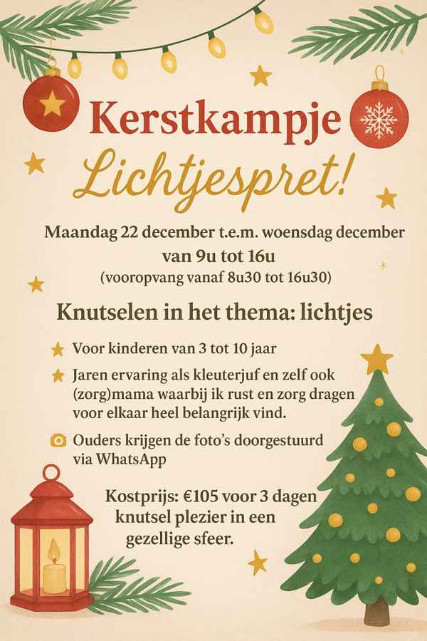 Kerstkampje: lichtjes