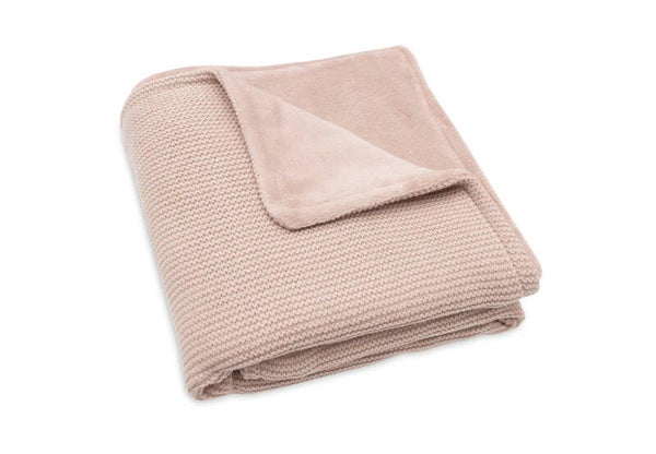 Dekentje basic knit fleece: Wild Rose