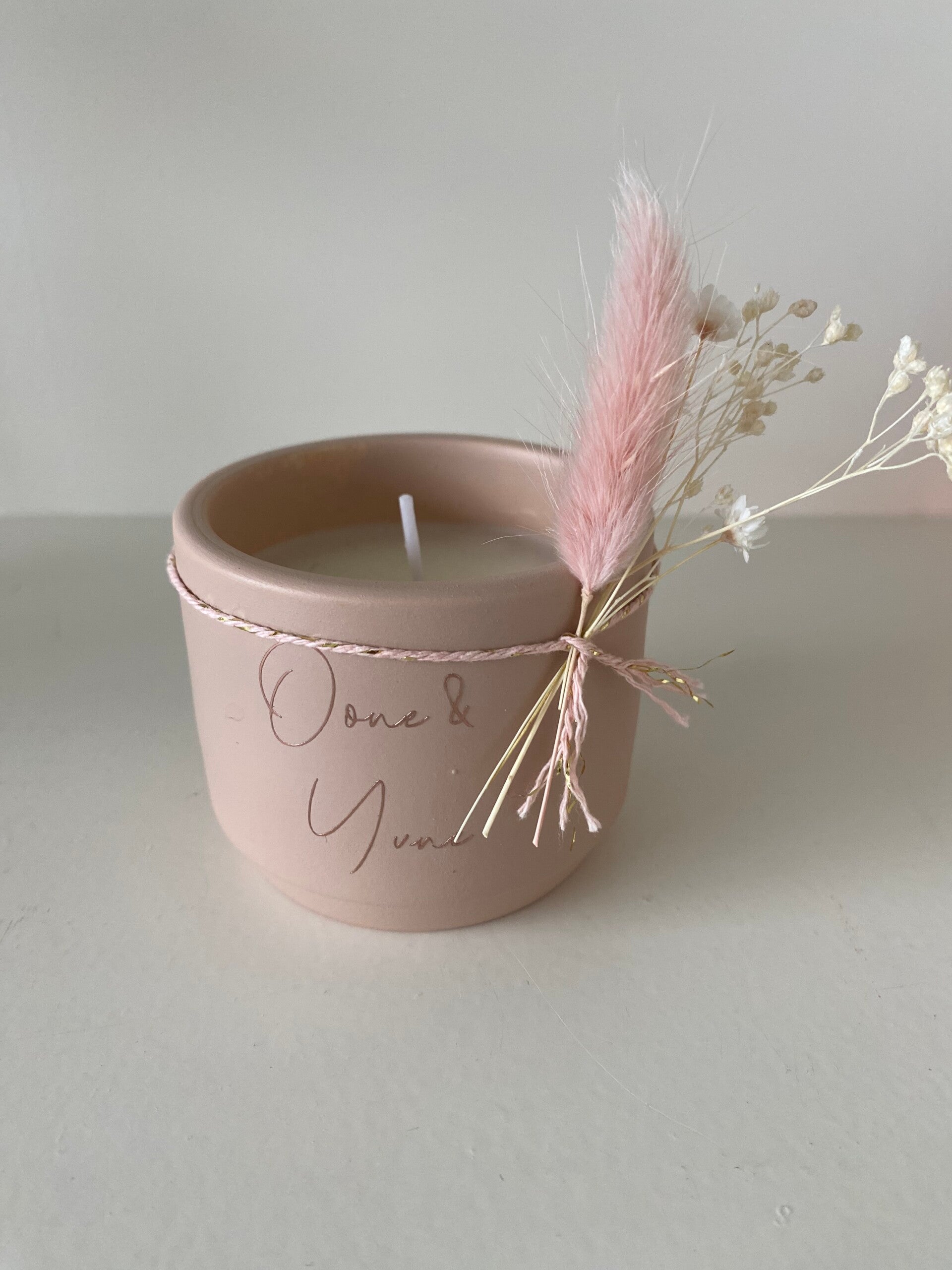 Keramieken potje met kaarsje