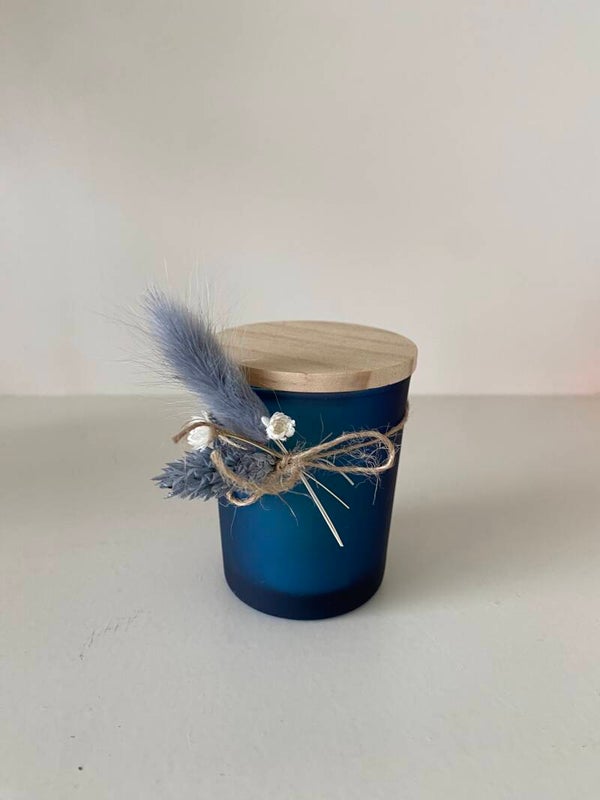 Geurkaars met houten deksel