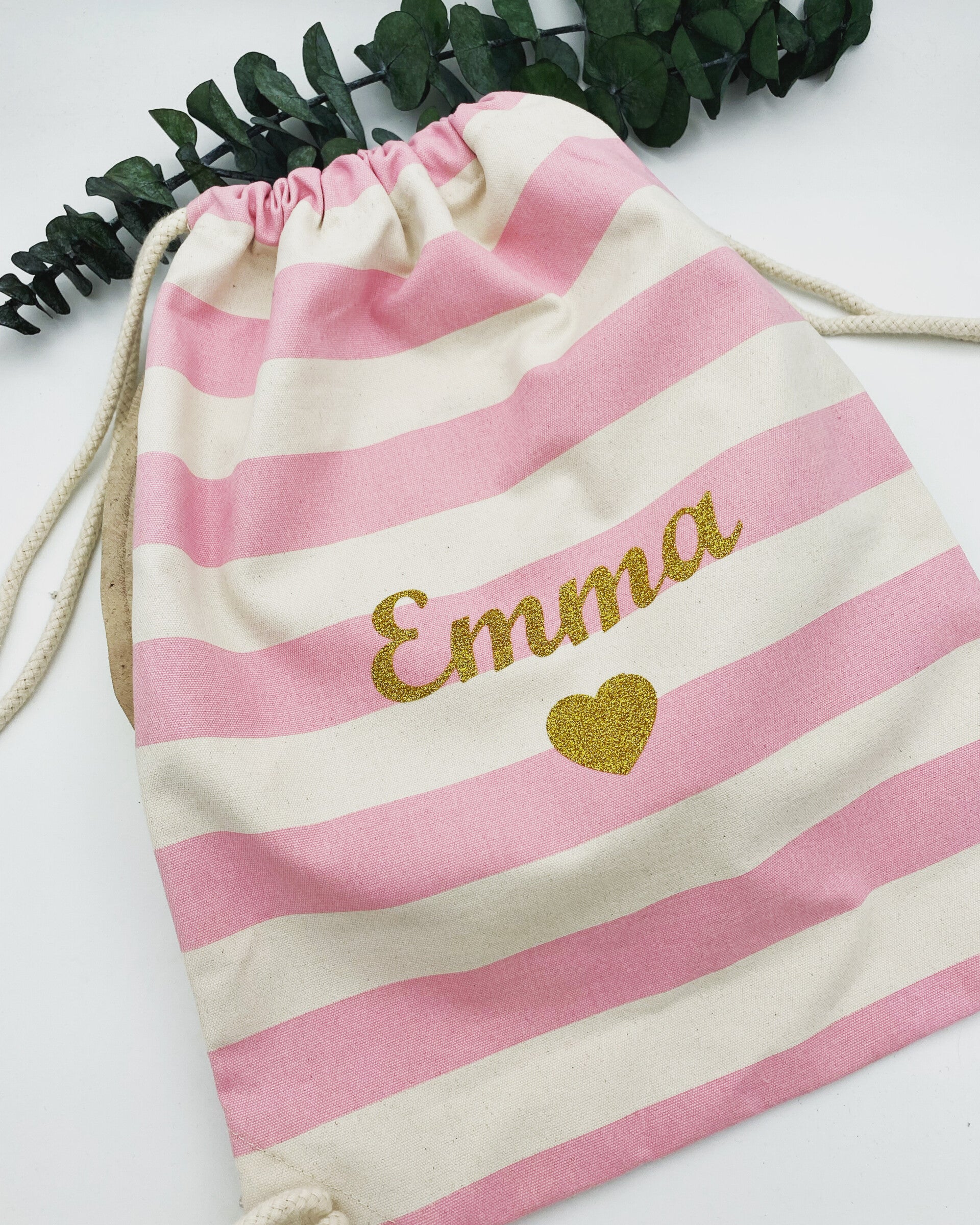 Turnzak gestreept met bedrukking