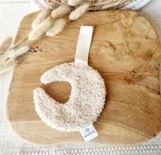 Speenkoord- Knuffeldoekje teddystof Maan