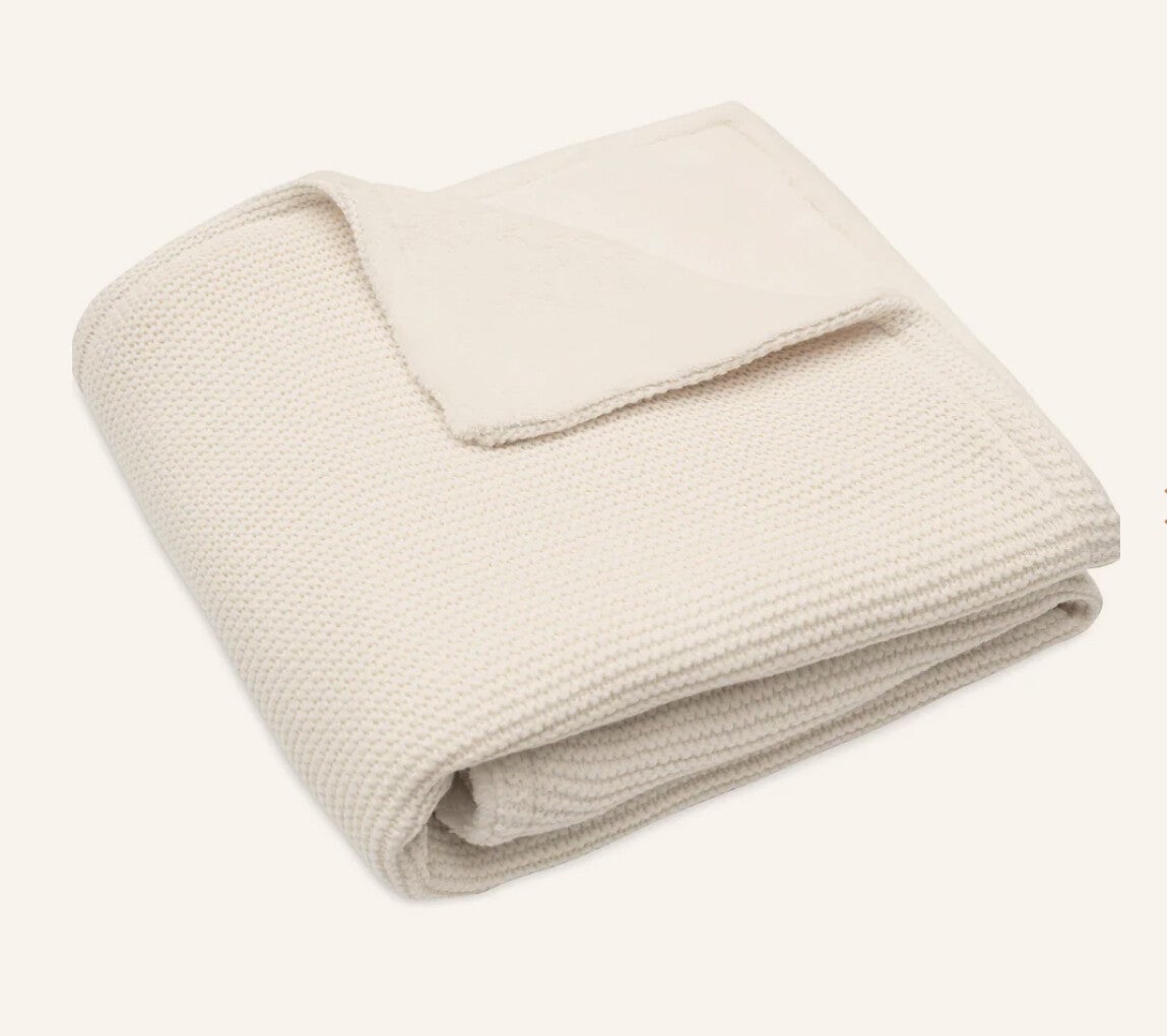 Dekentje Basic knit fleece: Ivory