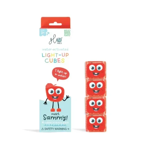 GloPals- Light up Cubes Sammy Rood 4st
