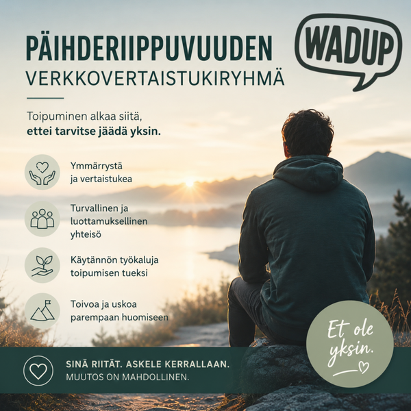 PÄIHDERIIPPUVUUS VERKKOVERTAISTUKIRYHMÄ