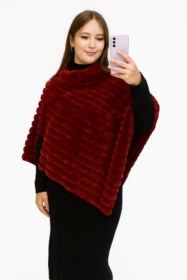 Poncho Karla Bordeaux