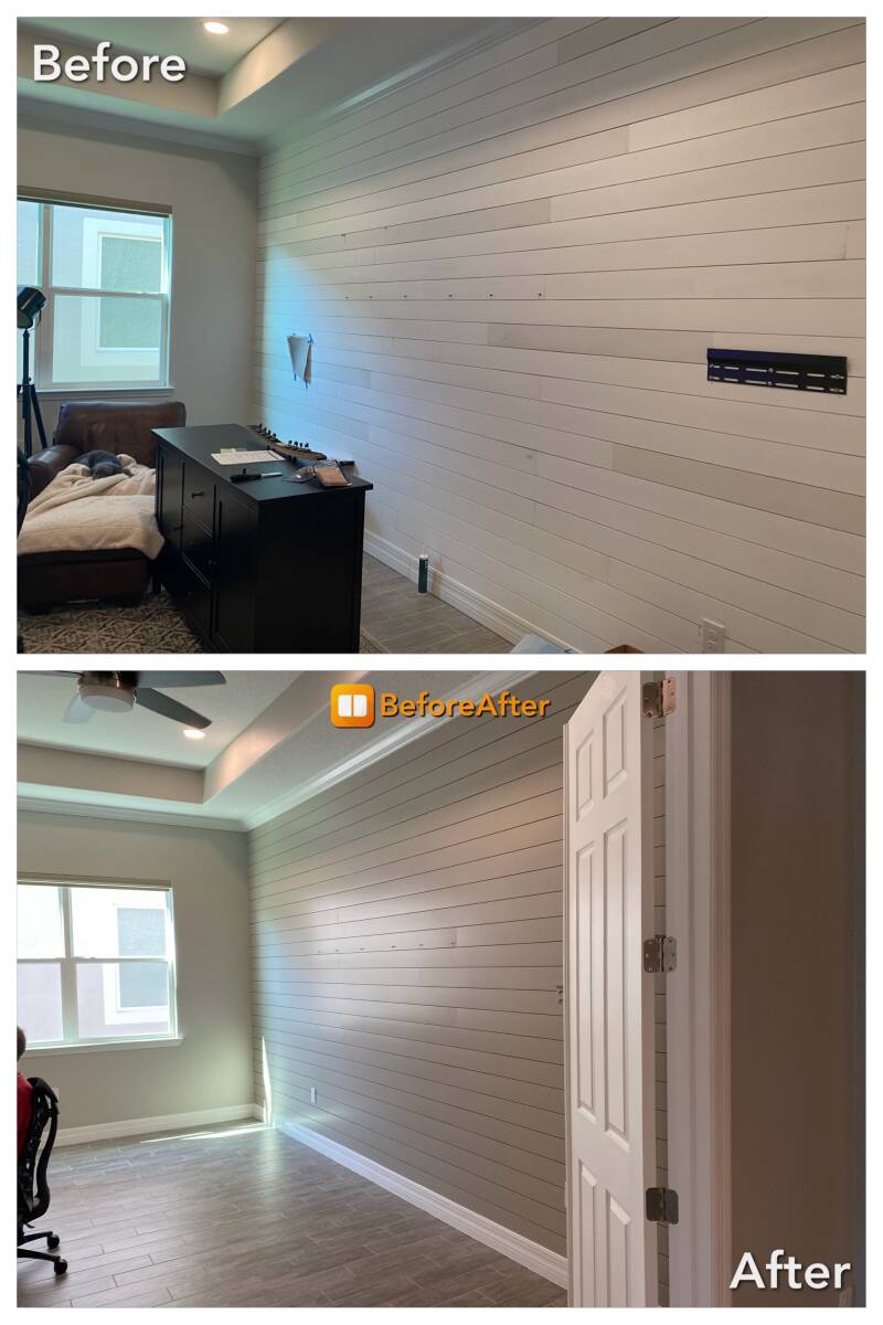Remodeled Residential Paint before And After 
