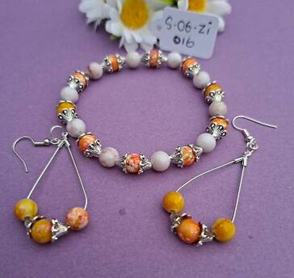 Armband en oorbellen. S-OG-ZI-016