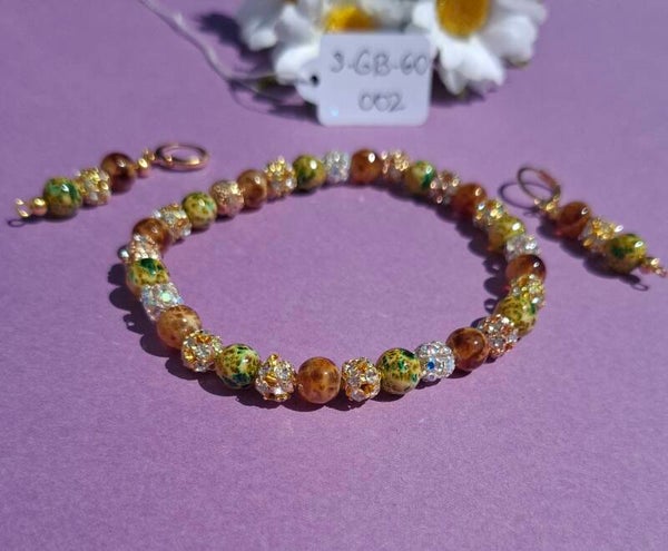 Armband en oorbellen. S-GB-GO-002