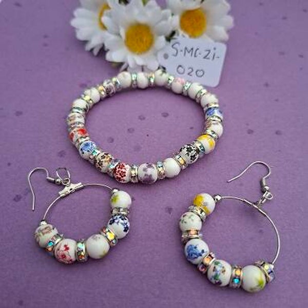 Armband en oorbellen. S-MC-ZI-020