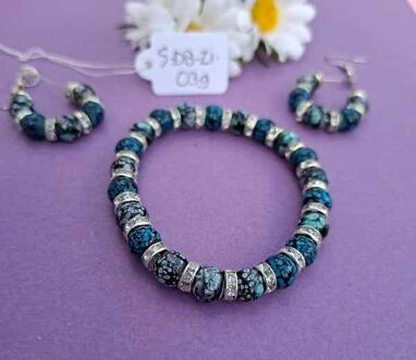 Armband en oorbellen. S-DB-ZI-039