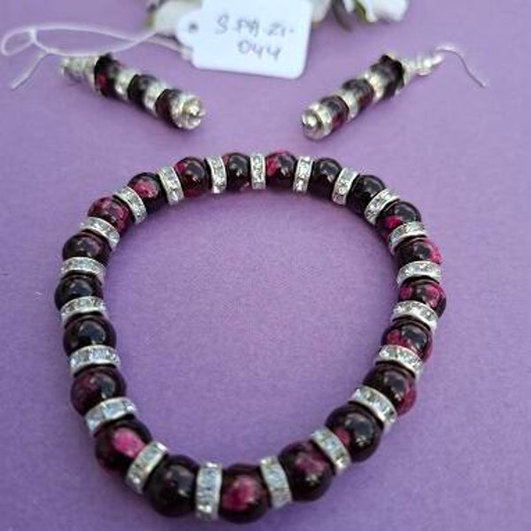 Armband en oorbellen. S-PA-ZI-044