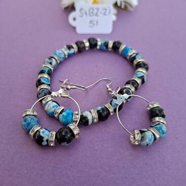 Armband en oorbellen.S-BZ-ZI-51