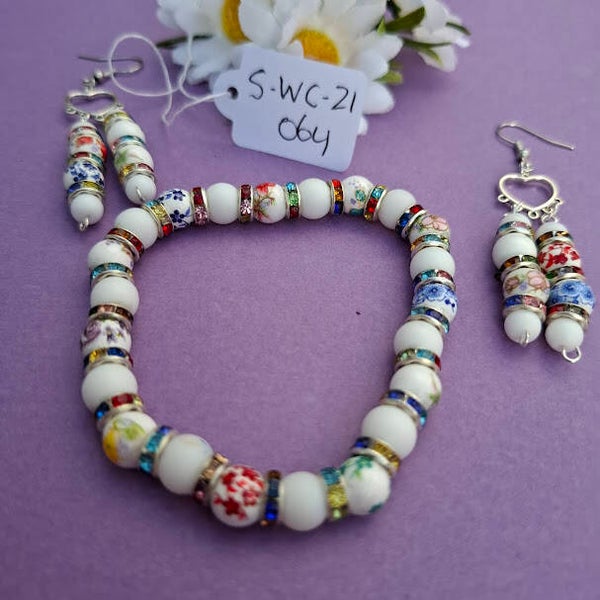 Armband en oorbellen. S-WC-ZI-064